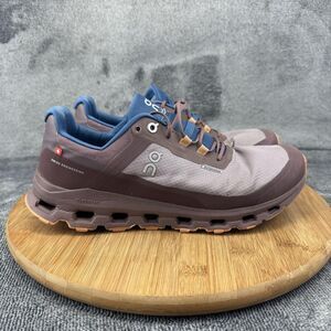 On Running Shoes Womens Size 8.5 Waterproof Trail CloudTec Helion Brown Purple